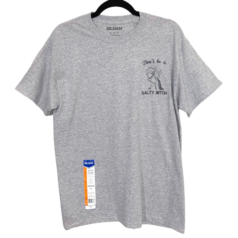 Embroidered "Don't Be A Salty B" Unisex T-Shirt Sizes S/M/L/1X/2X/3X/4X/5X - Picture 2 of 6